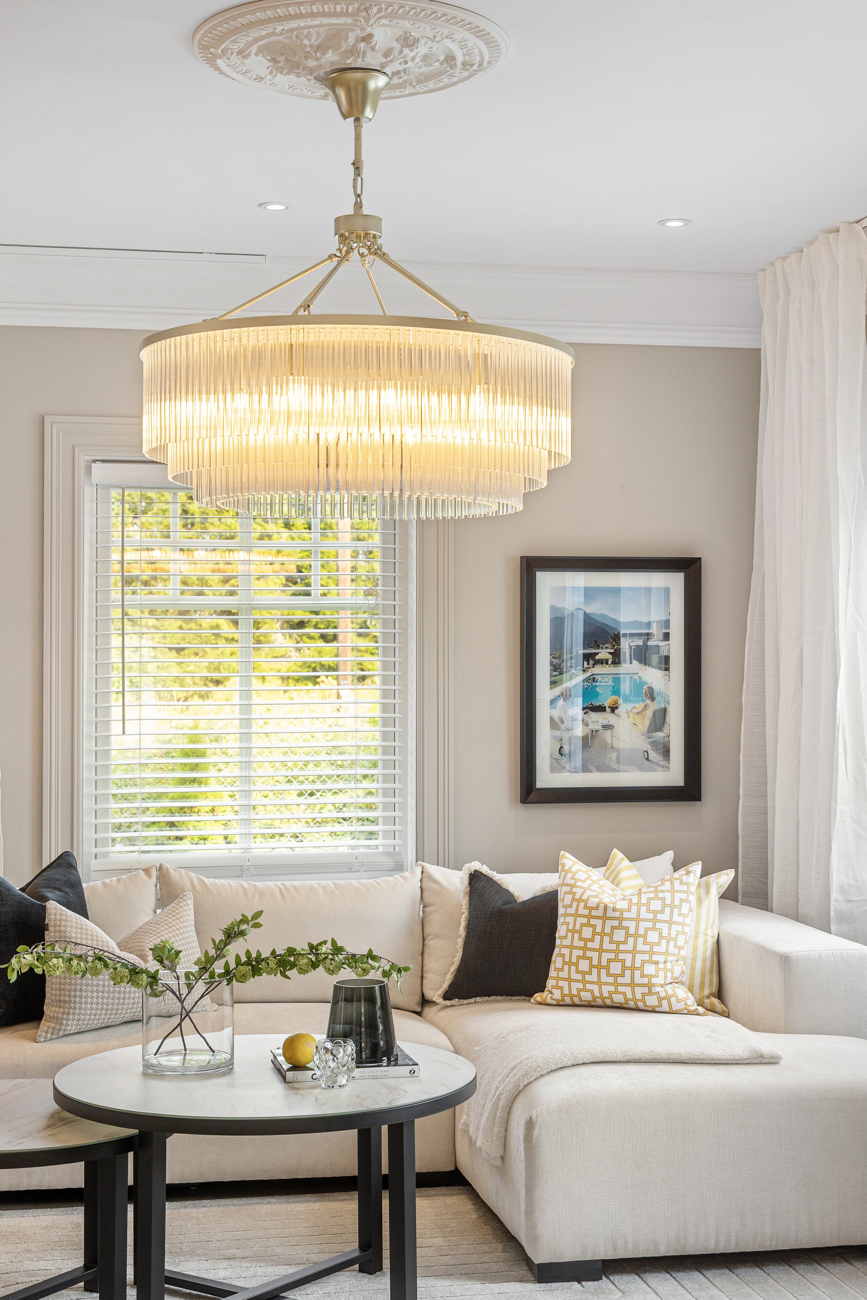 Venato salongbord sett m/2 (Ø90*52 cm /Ø70*45 cm)