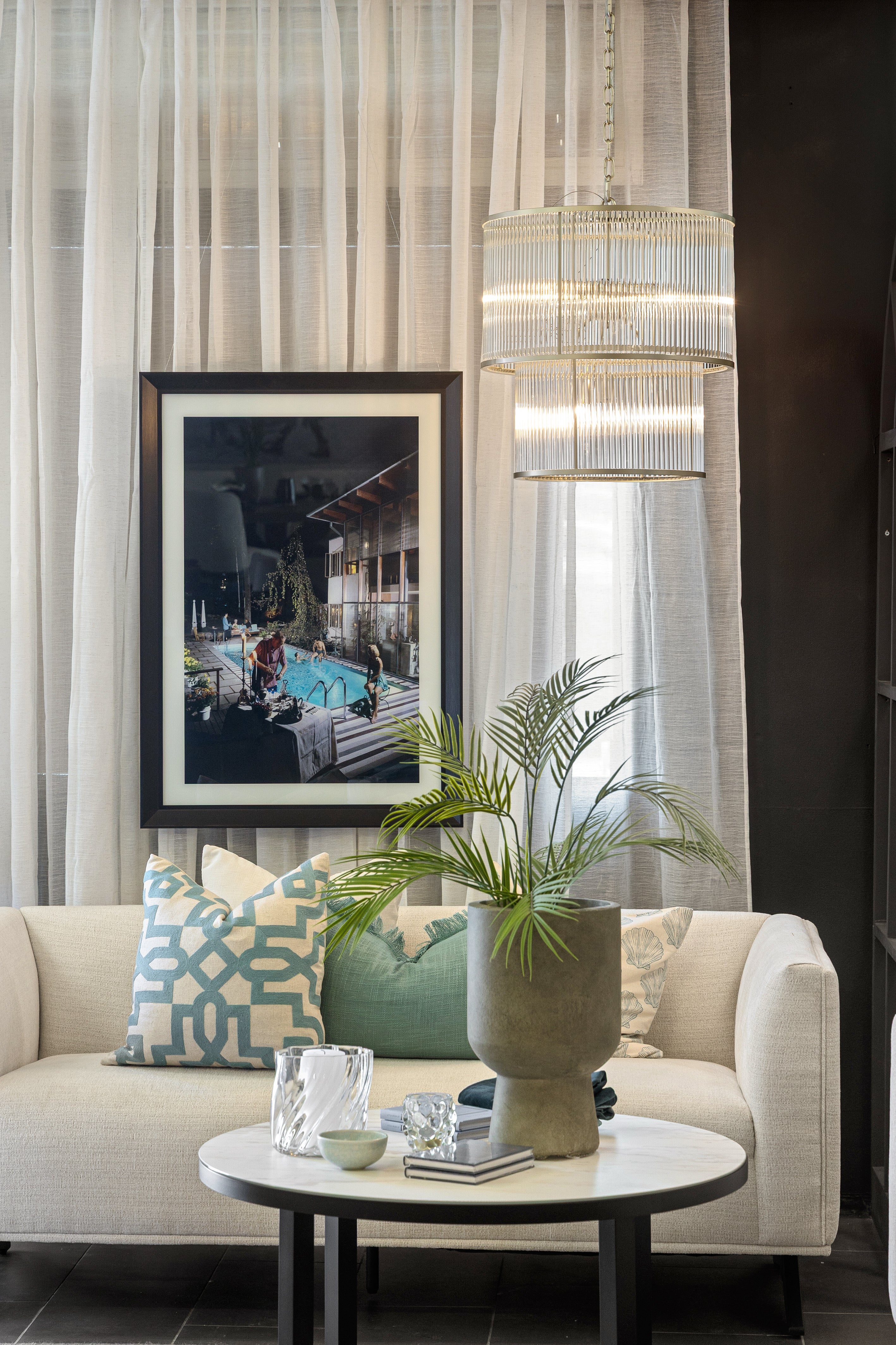 Venato salongbord sett m/2 (Ø90*52 cm /Ø70*45 cm)