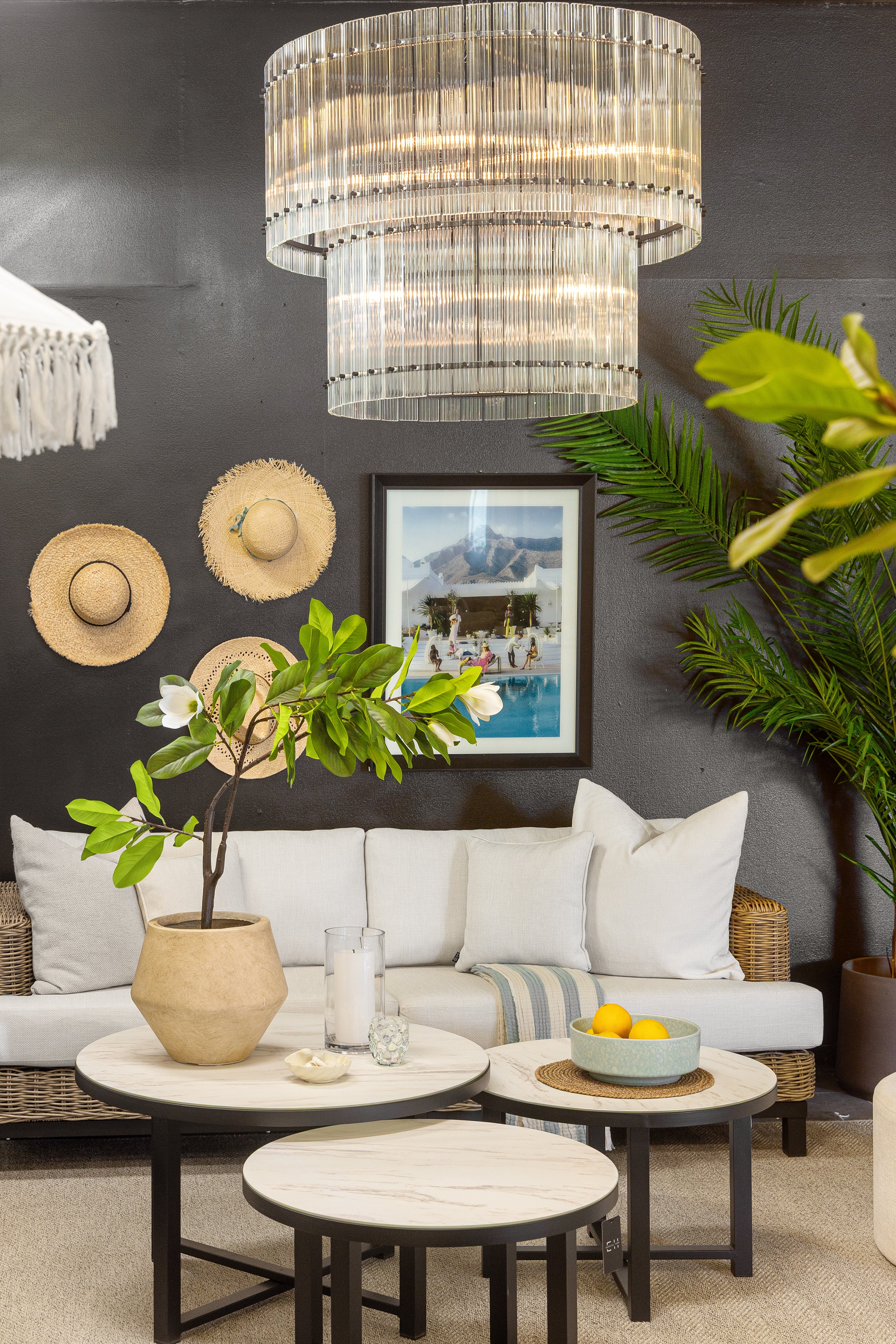 Venato salongbord sett m/2 (Ø90*52 cm /Ø70*45 cm)