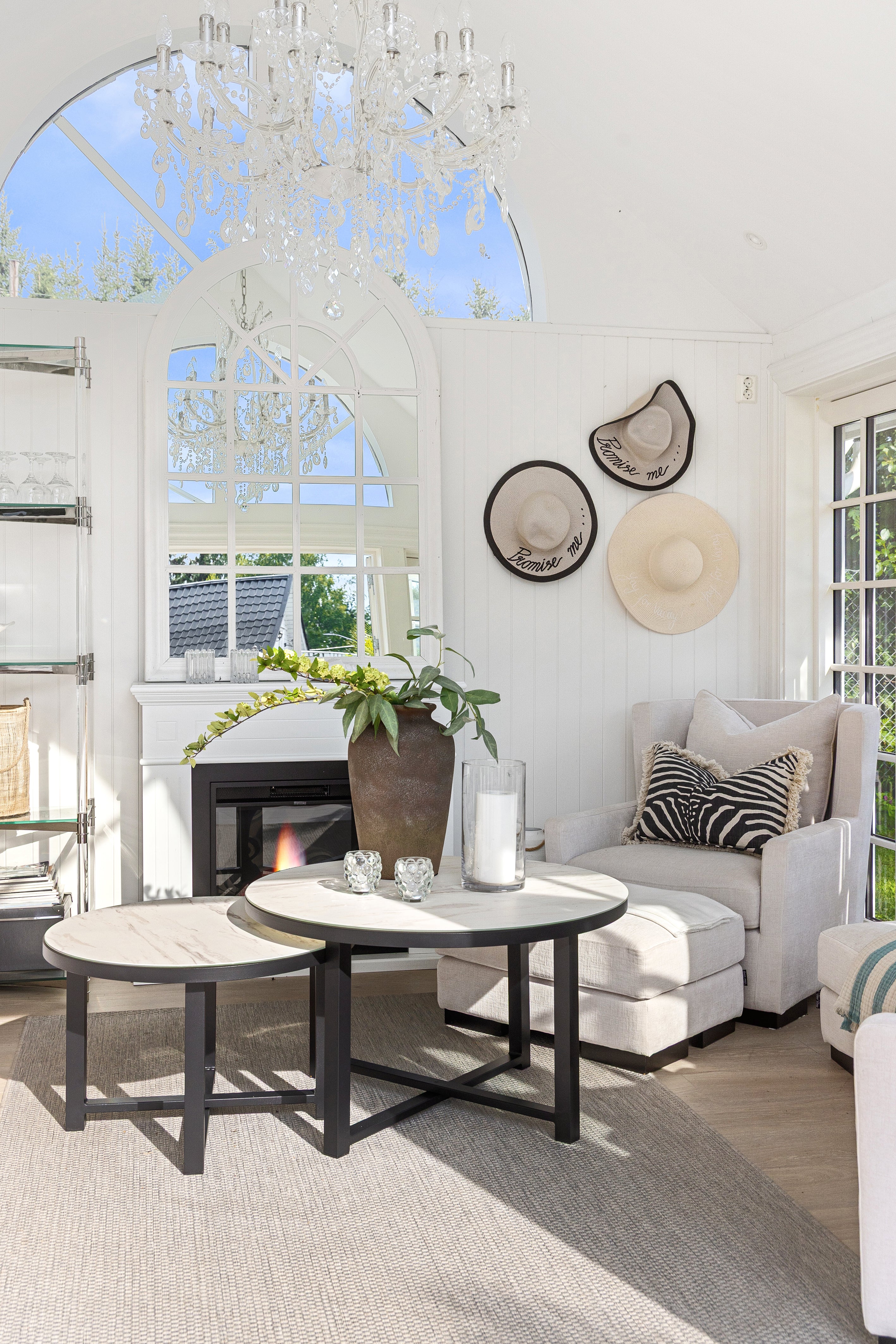 Venato salongbord sett m/2 (Ø90*52 cm /Ø70*45 cm)