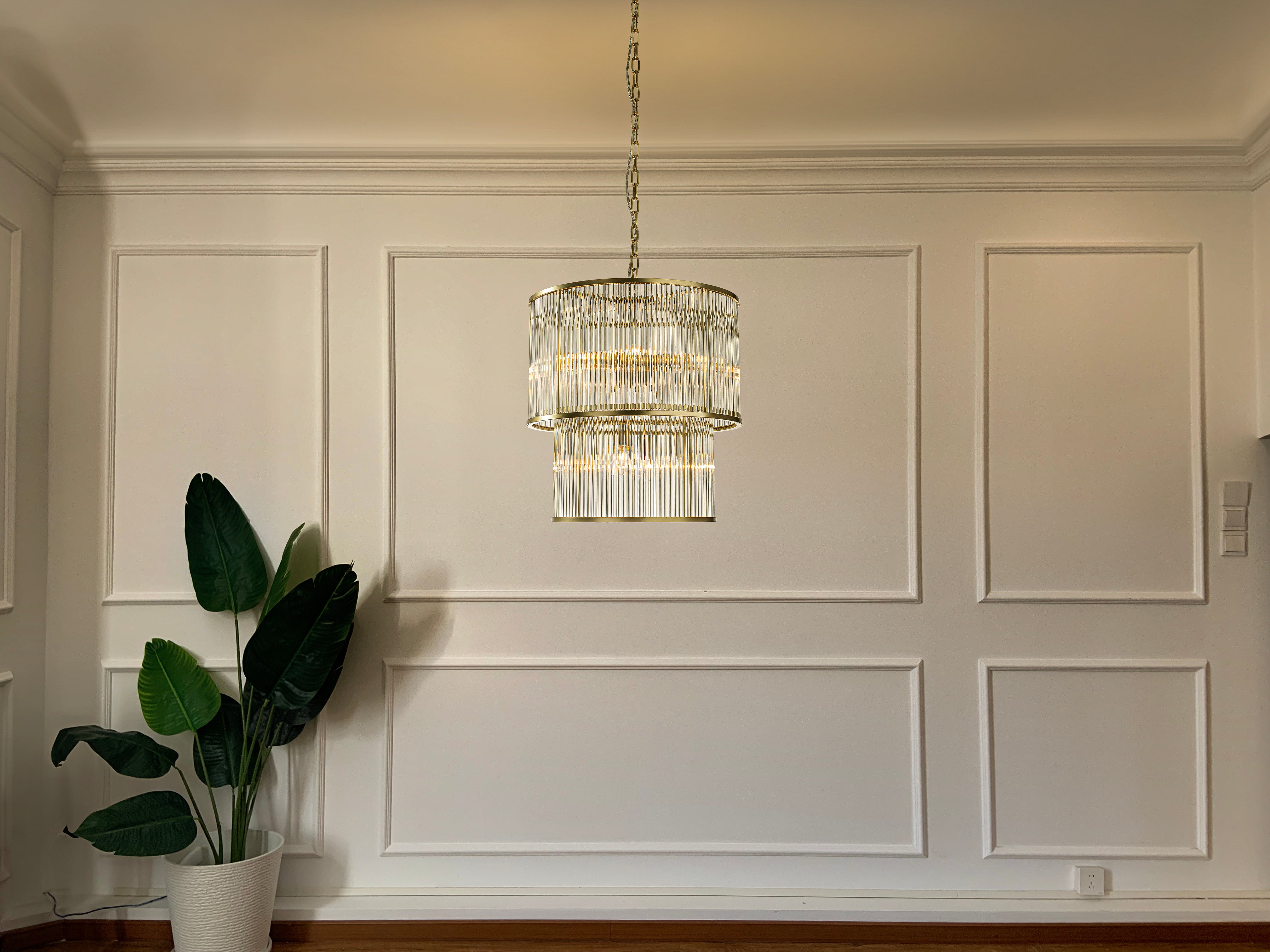 Taklampe Phoenix (Champagne)