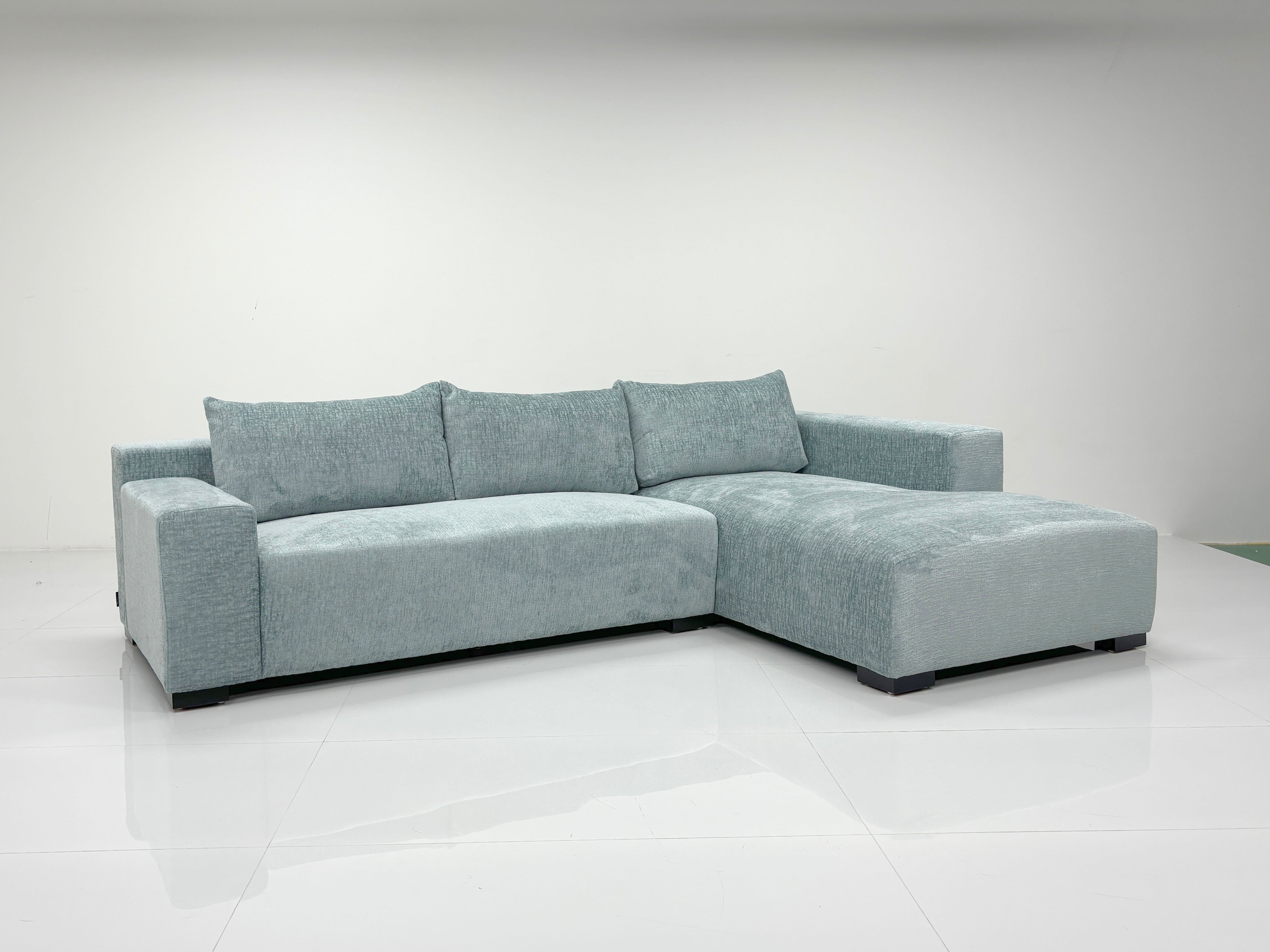 Milano Lounge Sofa m/ Sjeselong Venstre (Aqua)