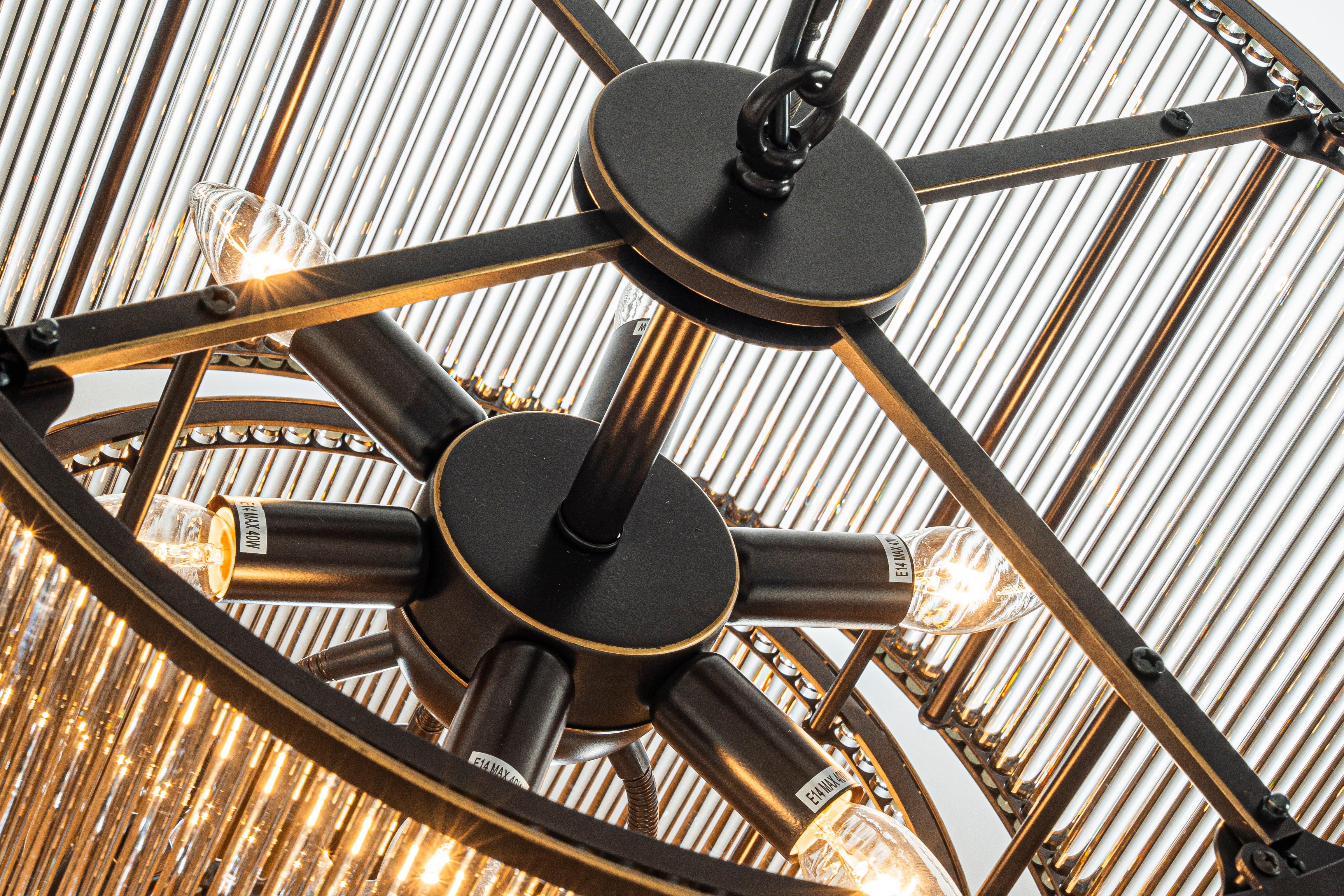 Taklampe Phoenix (Dempet Sort)