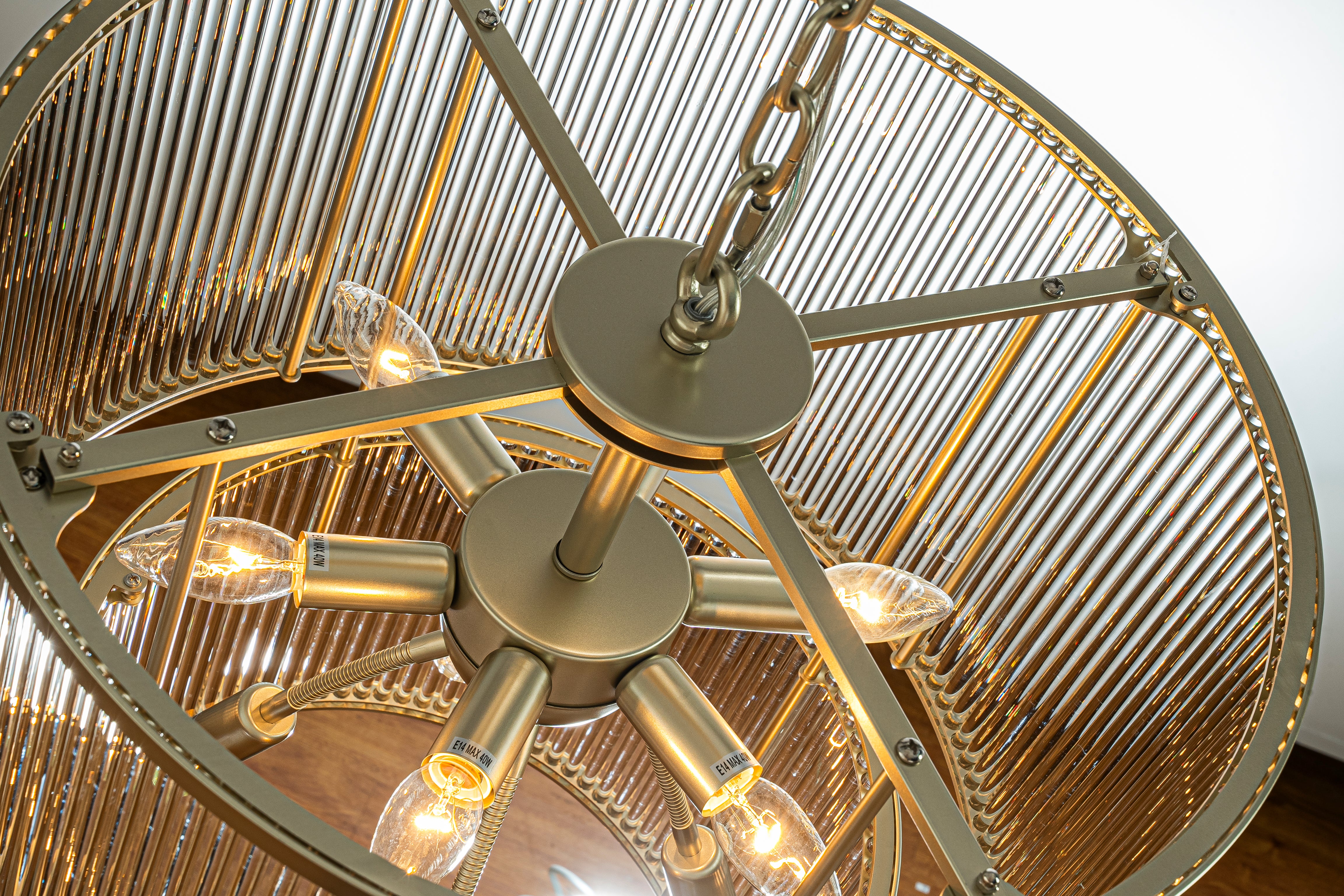 Taklampe Phoenix (Champagne)