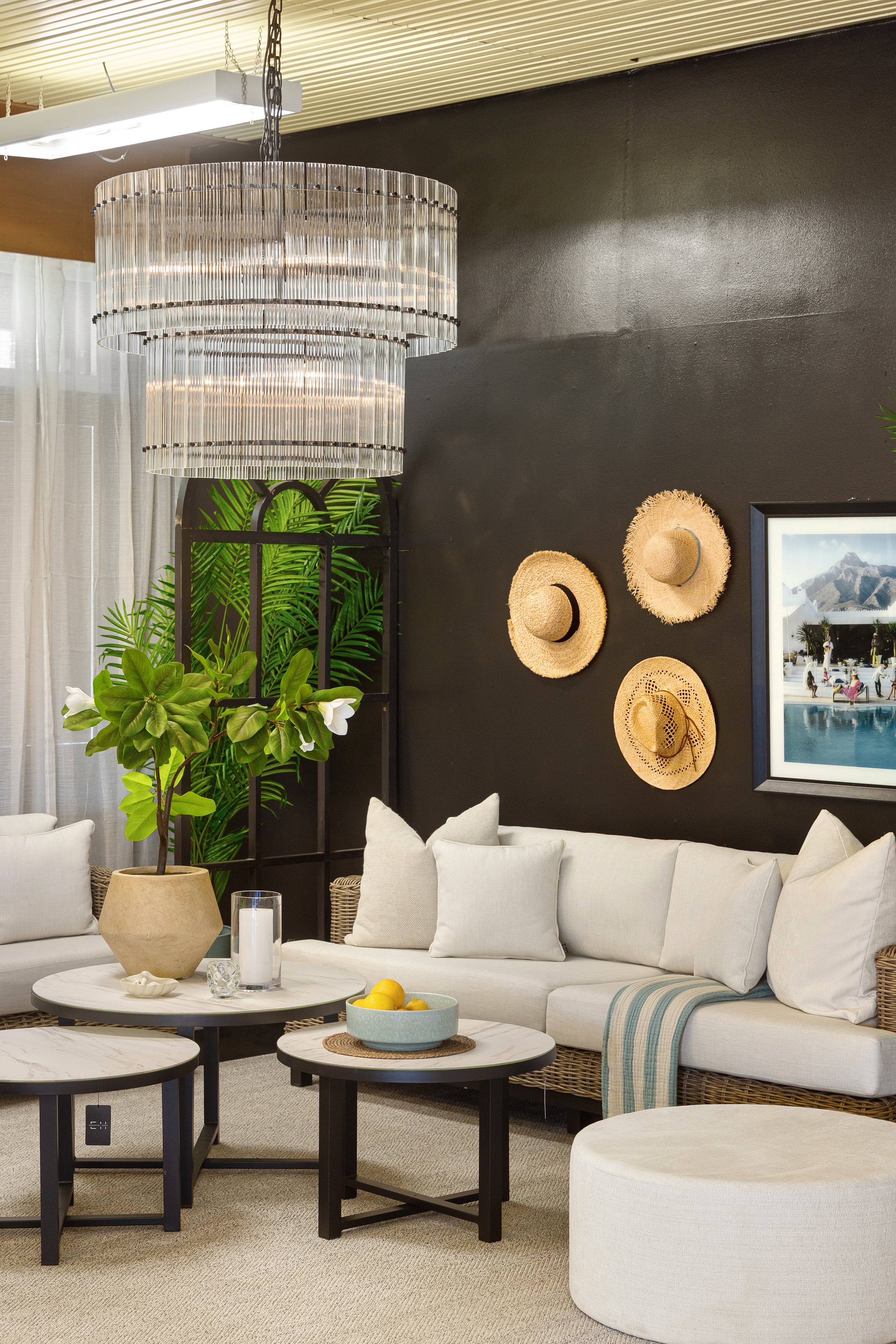 Taklampe San Diego (Dempet Sort)