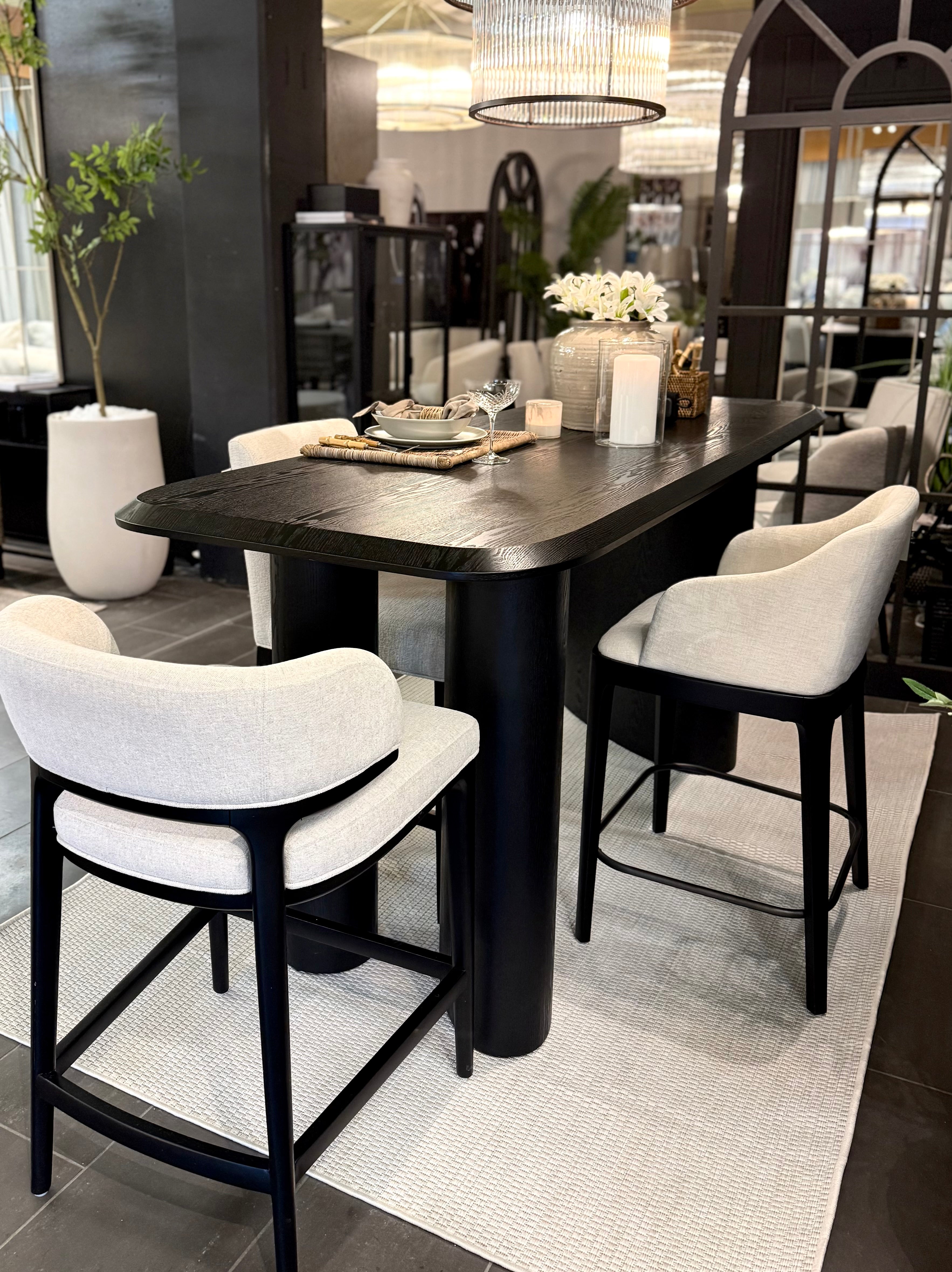 Lincoln Barstol (Beige Breezer/Svart)