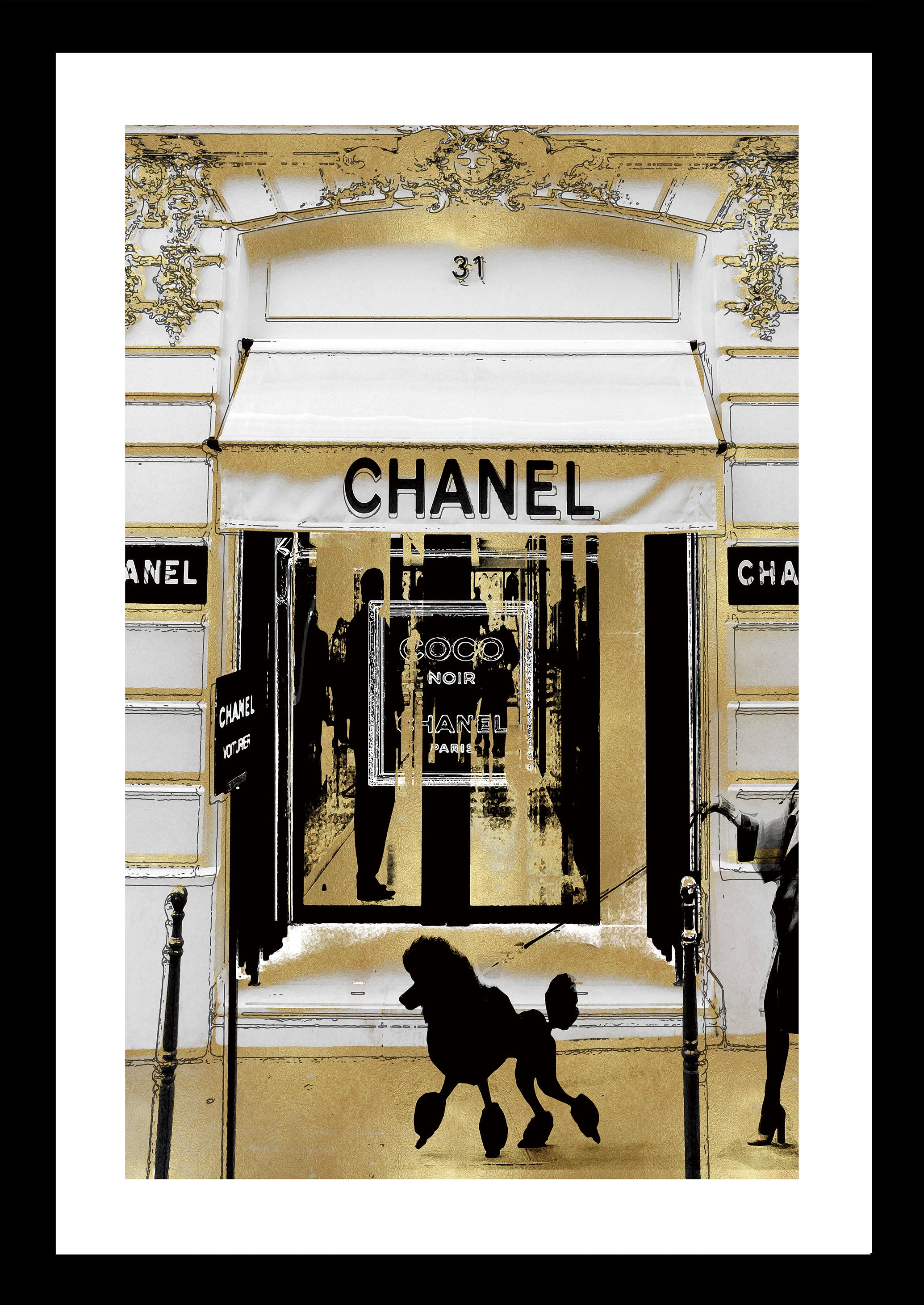 Welcome to the world of Chanel m/ Sort Ramme (103*73)