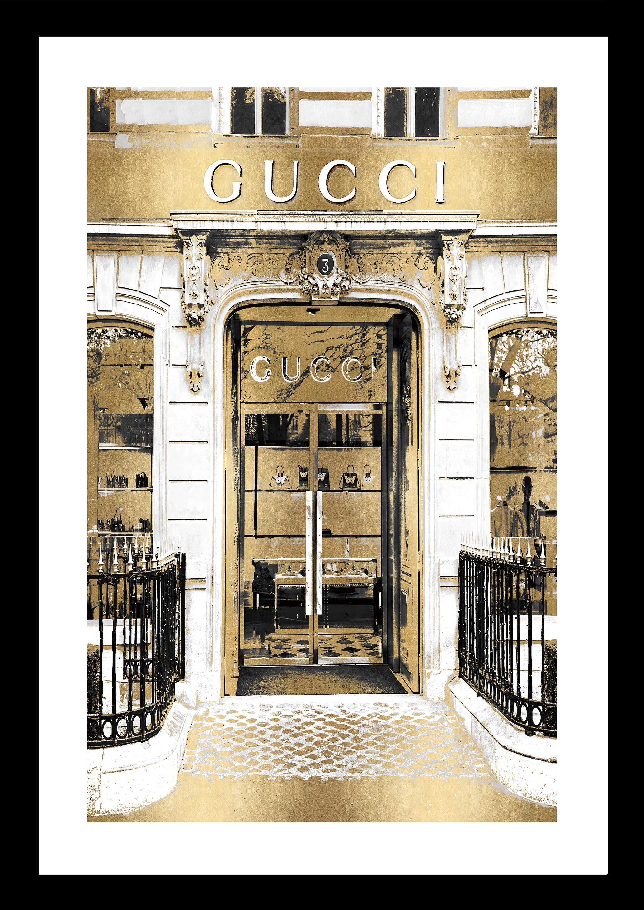 Welcome to Gucci m/ Sort Ramme (103*73)